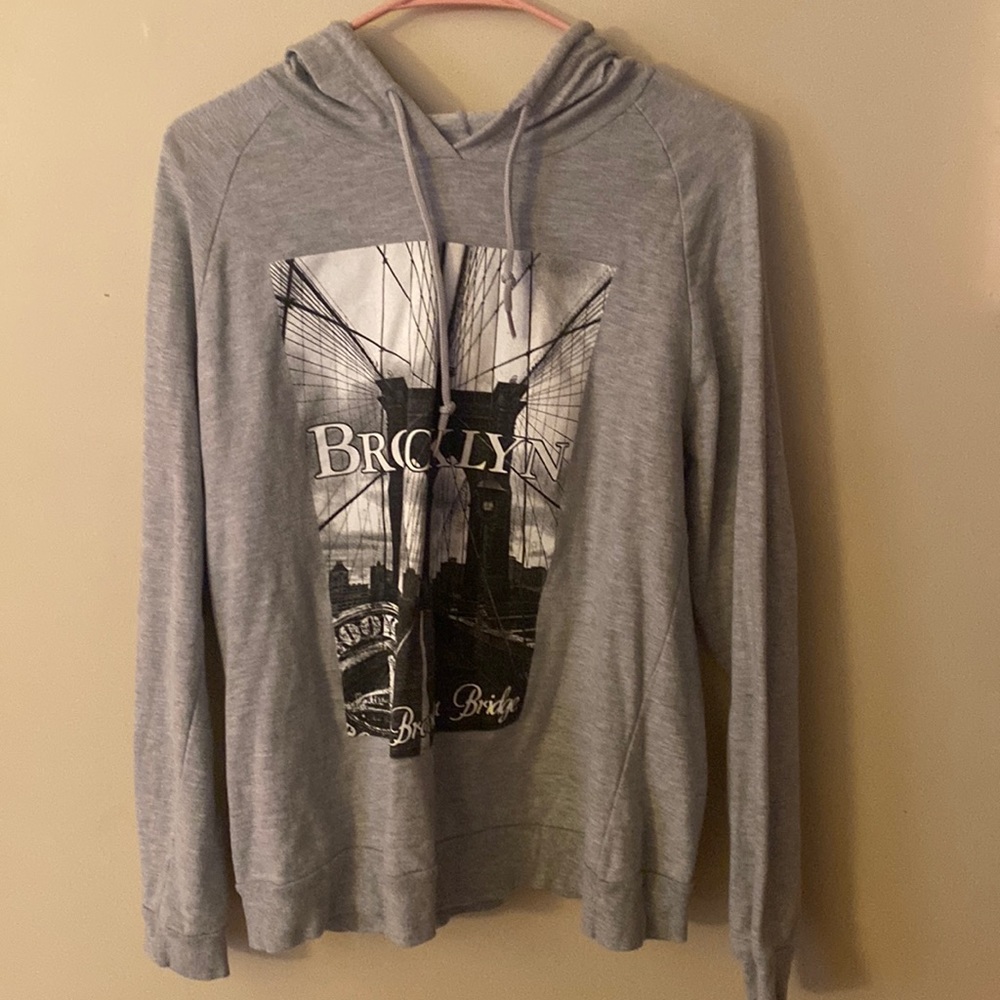 Grey Graphic Hoodie.